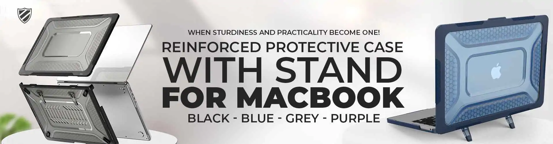 Reinforced Protective Case
with Stand
for macbook
