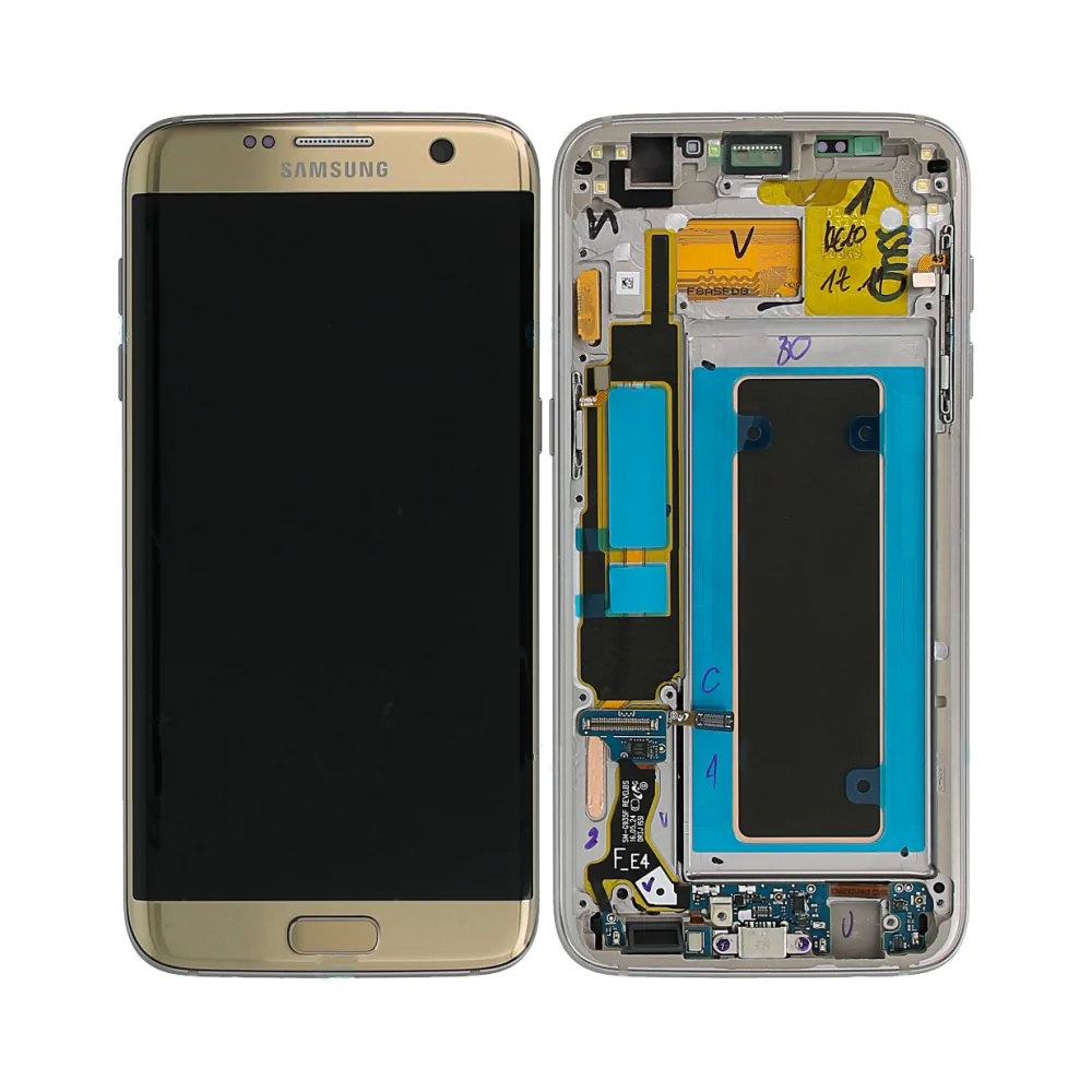 Original Refurb Display Touchscreen with Frame Samsung Galaxy S7 Edge G935 Gold