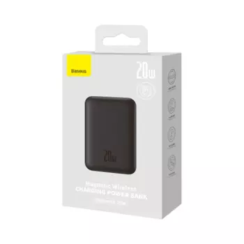 Magnetic Wireless Power Bank External Battery Baseus PPCXW06 6000mAh 20W (with Cable Type-C to Type-C) PPCX020001 Black