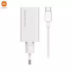 GaN Charger Xiaomi BHR5515GL Mi Travel Charger 65W (USB + Type-C with Cable Type-C) White