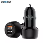 Car Charger CONNECT 2 USB A (QC3.0+ 2.4A) Black