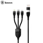 Multi Data Cable Baseus Flash Series II USB + Type-C to Type-C + MicroUSB + Lightning 100W (1.2m) CASS030101 Black