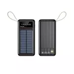 Power Bank External Battery Solar 10000mAh Black