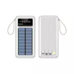 Power Bank External Battery Solar 20000mAh White