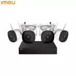 Video Surveillance Kit Imou 4 Channel Wi-Fi NVR (1TB HDD) with 4 Bullet 2C Surveillance Cameras FHD 2MP (KIT/NVR1104HS-W-S2/4-F22) White